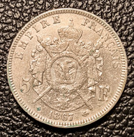 France 5 Francs 1867 BB - 5 Francs