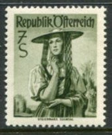 AUSTRIA 1952 Costumes Definitive 7 S. MNH / **.  Michel 980 - Nuovi