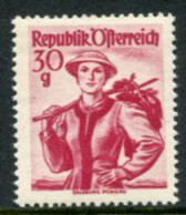 AUSTRIA 1948 Costumes Definitive 30 G .red MNH / **.  Michel 899 - Neufs