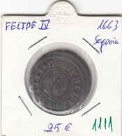 CRE1111 MONEDA ESPAÑA FELIPE IV 1663 SEGOVIA MC - Provinciale Munten