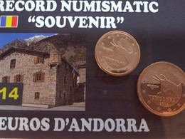 ANDORRE Euros  1 Cts + 2 Cts  NEUFS 2014 Raras - Andorre