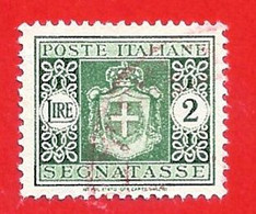 1945 (93) Segnatasse Stemma Senza Fasci Filigrana Ruota Lire 2 (usato) - Leggi Il Messaggio Del Venditore - Strafport