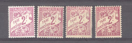 Algérie  -  Taxes  :  Yv  10  * 4 Teintes Dont Le Rose - Postage Due