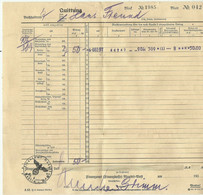 Germany Deutschland Deutsches Reich 1937 Document Rechnung Quittung Bill - 1900 – 1949