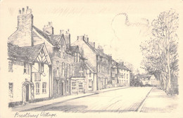 CPA Thème - Illustration - Prestbury Village - Vulcan Press - The R. A. P. Co. Ltd. London - Pencil Sketch Reproduction - Ohne Zuordnung