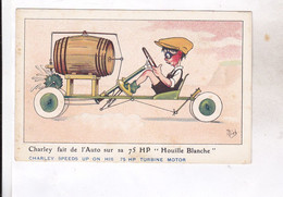 CPA (mich)  ENFANT ILLUSTRE ,CHARLEY FAIT DE L AUTO  SUS SA 75 HP HOUILLE BLANCHE - Mich