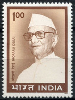 INDIA 1997 Morarji Desai 1v Stamp (SG#1702) MNH - Sonstige & Ohne Zuordnung