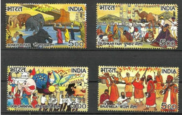 INDIA 2007 FAIRS OF INDIA / PUSHKAR MELA/SONEPUR MELA /GOA CARNIVAL / BAUL MELA 4v Set MNH, P.O Fresh & Fine - Andere & Zonder Classificatie