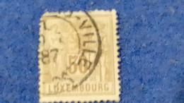 LÜKSEMBURG-1882 50C. DEFİNETİVE ISSUE  50C DAMGALI - 1882 Alegorias