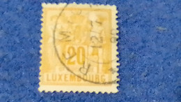 LÜKSEMBURG-1882 50C. DEFİNETİVE ISSUE  20C DAMGALI - 1882 Allegorie