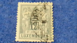 LÜKSEMBURG-1882 12.50C. DEFİNETİVE ISSUE   DAMGALI - 1882 Alegorias