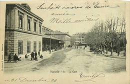 Marseille * La Place De La Gare * Ligne Chemin De Fer - Bahnhof, Belle De Mai, Plombières