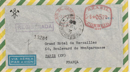 Brésil Lettre Recommandée Avion EMA Rio De Janeiro  2/12/1955 Pour Paris France - Voir Cachet - Covers & Documents