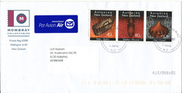 New Zealand Cover Sent To Denmark 2017 Topic Stamps - Cartas & Documentos