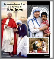 DJIBOUTI 2022 MNH Mother Teresa Pope John-Paul II. Queen Elizabeth II. S/S 1 - OFFICIAL ISSUE - DHQ2245 - Mère Teresa