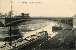 Clichy * Le Pont Sur La Seine * Tram Tramway * Péniche Batellerie - Clichy