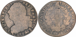 France - 1792 - Louis XVI - 2 Sols Au Faisceau Type FRANCOIS - Metz (AA) - 23.1g-32.7mm - 12-005|FG1A6 - 1792-1975 Nationalkonvent