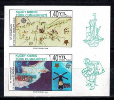 Cyprus (Turkish Republic) Space 2006 CEPT, 50 Years Europa, Re-print Europa Stamp ISY 92 With Overprint Gold Ink, Stamps - Autres & Non Classés