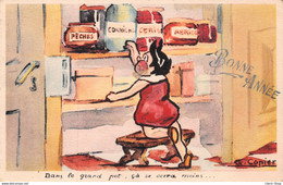 BONNE ANNÉE NOUVEL AN # ILLUSTRATEUR  Georges COPIER  - "Dans Le Grand Pot....." # ENFANT FILLETTE Cpa 1946 ♥♥♥ - Nouvel An