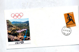 Lettre Cachet Delfa  Flamme Olympique - Marcophilie - EMA (Empreintes Machines)