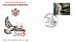 " ALBERT EINSTEIN " Sur Enveloppe 1er Jour De MONACO De 2005  N° YT 2484. Parf état. FDC - Albert Einstein