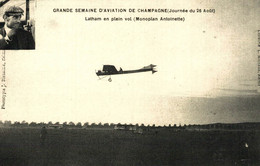 CARTE D'AUTREFOIS TRANSPORTS ET COMMUNICATIONS CHAMPAGNE L'AVIATION AU CAMP - Champagne-Ardenne