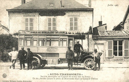 CARTE D'AUTREFOIS TRANSPORTS ET COMMUNICATIONS CHAMPAGNE MOURMELON-GARE AUTO-TRANSPORTS - Champagne-Ardenne