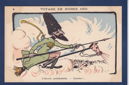 CPA Russie Russia Satirique Caricature Non Circulé Voyage En Russie 1902 Cosaque - Russia