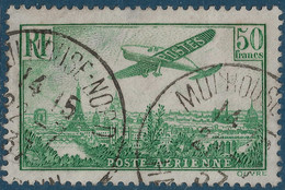 FRANCE Poste Aérienne N°14a 50 FR Vert Oblitéré Tres Frais Signé Calves - 1927-1959 Used