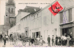 17 - PONT L ABBE D ARNOULT - S01773 - Rue Du Marché - Attelage - Boucherie Charrier - Mercier - Pli - L1 - Pont-l'Abbé-d'Arnoult