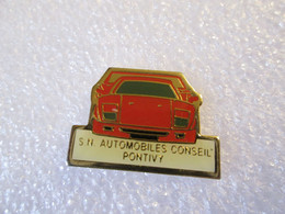 RARE PIN'S    FERRARI  F 40   SN  AUTOMOBILES CONSEIL  PONTIVY - Ferrari