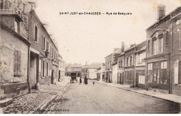 60 - SAINT JUST EN CHAUSSEE - S03600 - Rue De Beauvais - Attelage - Commerce- L1 - Saint Just En Chaussee