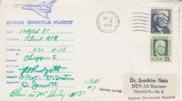 USA Cover Space Shuttle Flight Signatures Ca Patrick Air Force APR 12 1981 (WX157) - America Del Nord