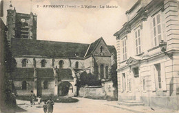 89 - APPOIGNY - S00447 - L'Eglise - La Mairie - Pli - L1 - Appoigny