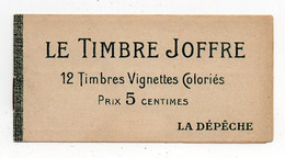 !!! 1ERE GUERRE, CARNET DE VIGNETTES JOFFRE COMPLET - Vignettes Militaires