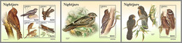 LIBERIA 2022 MNH Nightjars Nachtschwalben Engoulevents M/S+2S/S - OFFICIAL ISSUE - DHQ2249 - Hirondelles