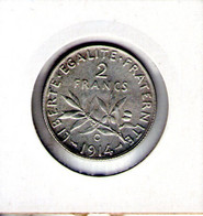 France. Semeuse. 2 Francs 1914 C - 2 Francs
