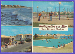 Carte Postale 85. Bretigolles-sur-mer  Fermes Marines  Pétanque Piscine  Très Beau Plan - Bretignolles Sur Mer