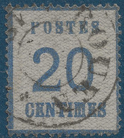 FRANCE Alsace Lorraine Occupation N°6 Oblitération Noire De ROUEN Provisoire TTB Signé Calves - Used Stamps