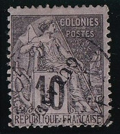 Guyane N°20a - Variété Surcharge Renversée - Oblitéré - TB - Usati