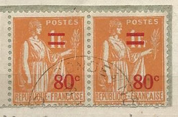 TYPE PAIX N° 359 Et 359e Ce Tenant  OBL Sur Fragment - Gebraucht