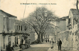 Bruniquel * La Promenade Du Ravelin * Villageois - Autres & Non Classés