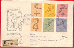 Aa2422 - YUGOSLAVIA - POSTAL HISTORY - REGISTERED COVER  1952 Olympic Games ! - Zomer 1952: Helsinki