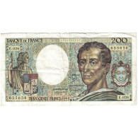 France, 200 Francs, Montesquieu, 1984, E.026, TB+, Fayette:70.4, KM:155a - 200 F 1981-1994 ''Montesquieu''