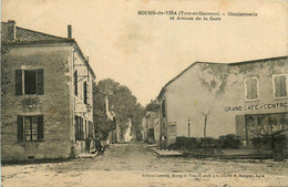 Bourg De Visa * La Gendarmerie Nationale Et Avenue De La Gare * Grand Café Du Centre - Bourg De Visa