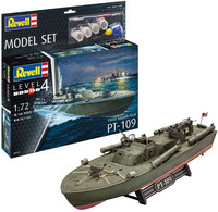 Revell - SET PT-109 PATROL TORPEDO BOAT Vedette + Peintures + Colle Maquette Kit Plastique Réf. 65147 Neuf NBO 1/72 - Barche