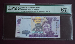 Banknotes  Malawi 20 Kwacha 2016 PMG 67 - Malawi