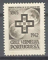 Portugal , 1942 , Cruz Vermelha Portuguesa , Red Cross , Vinheta , Cinderella - Croce Rossa