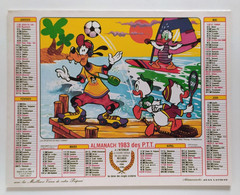 Calendrier La Poste PTT - Disney: Mickey - Dingo Et Donald. 1983 - Grossformat : 1981-90