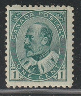 CANADA - N°78 ** (1903-09) Edouard VII : 1c Vert - Neufs